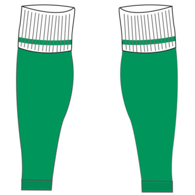 TNS Academy - Azlon Green Cut-Off Socks JNR Thumbnail