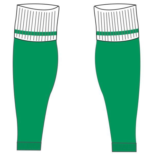 TNS Academy - Azlon Green Cut-Off Socks JNR Thumbnail
